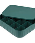 Heavy Duty Underwear Storage Box With Secure Lid Rock Solid Sock And Sleepwear Drawer Organizer with compartments, durable plastic material.