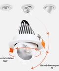LED Recessed Ceiling Lights Kit, 12 Pack, Easy Install Downlights With Junction Box, 360 Degree Rotatable COB Elephant Trunk Light