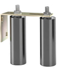 6 Inch Gate Roller Guide With L Bracket Heavy Duty Adjustable Sliding Gate Roller Kit For Universal Fit On Sliding Gates And Doors Black Gate Hardware With Nylon Roller And Thickened Steel Bracket