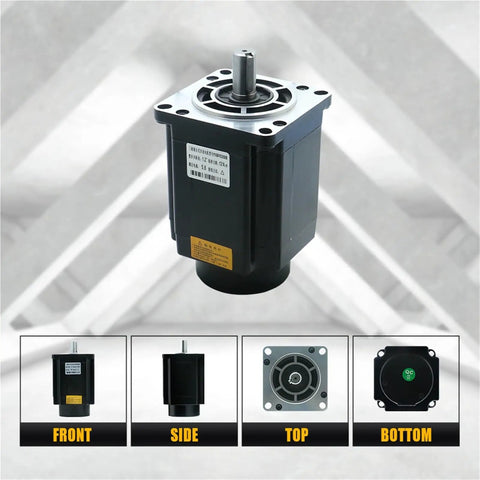 110mm 3 Phase Stepper Motor With HB3822MA Driver No Brake, High Torque Hybrid Control For CNC Machines, Smooth Motion, Precise Positioning, 8Nm To 20Nm Torque Range For Industrial Use, front view