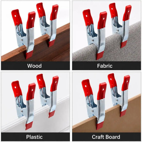 20 Piece Heavy Duty 2 Inch Spring Clamps With Metal Jaws And Rubber Tips For Woodworking And Craft Projects Tough Grip On Wood Plastic Surfaces Red Green Color Set Durable Clip Holders For Quick Clamps on wood, fabric, plastic, and craft board
