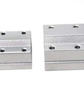 4 Piece Linear Motion Bearing Slides Kit For CNC Parts And 3D Printers SCS6UU To SCS20UU Range High Precision Sliding Rails For Precision Machine Tools Includes SCS16UU Compatible Bearings, aluminum block