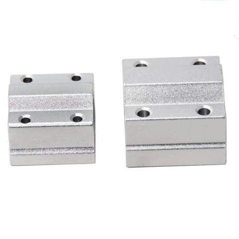 4 Piece Linear Motion Bearing Slides Kit For CNC Parts And 3D Printers SCS6UU To SCS20UU Range High Precision Sliding Rails For Precision Machine Tools Includes SCS16UU Compatible Bearings, aluminum block