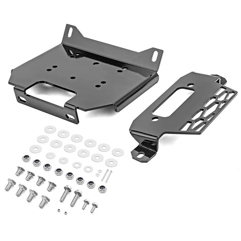 Heavy Duty Winch Mount Plate Bracket Kit For Polaris RZR 900 1000 XP Turbo And General 1000 EPS 2014 2019 with hardware