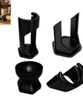 Heavy Duty Coffee Brewing Organizer Rack With Inverted AeroPress Stand And Pour Over Holder Slick Black Countertop Caddy parts