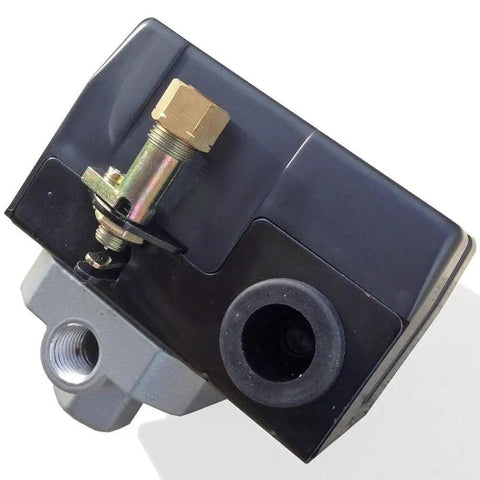 Air Compressor Pressure Control Switch With Four One Quarter Inch NPT Ports Preset 95 To 125 PSI 0 To 200 PSI Gauge