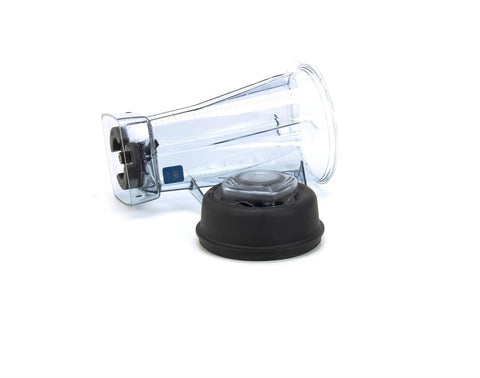 OEM Replacement Jar With Ice Blade Assembly And Lid Kit For High Performance Blender Built To Last Compatible Container Parts For Smoothies Hard Ice Crushing And Daily Kitchen Use shown from the side with detached lid