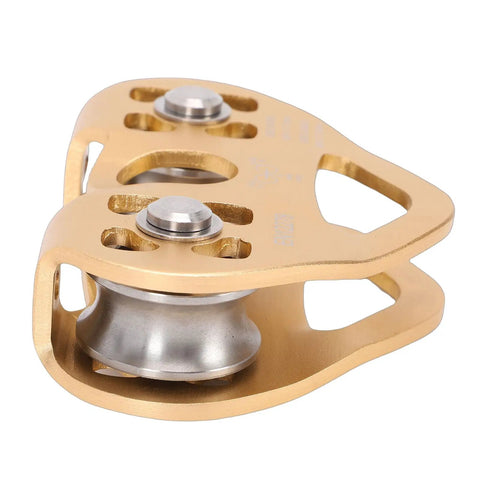Beefy Heavy Duty Zip Line Pulley With Aluminum Alloy Housing And Dual Stainless Bearings 30KN Breaking Strength Trolley