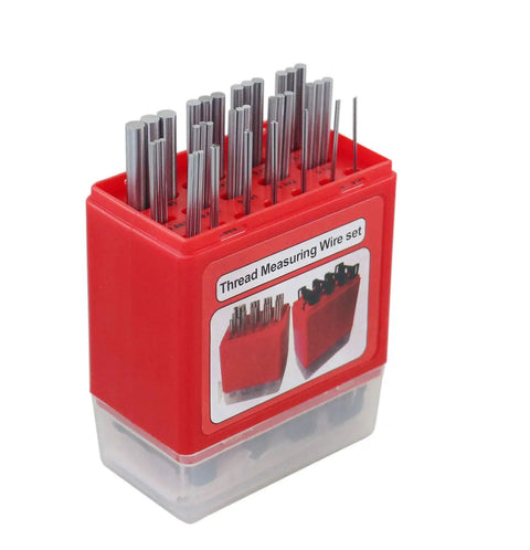 US And Metric Thread Measuring Wire Set With Wire Holders For External Threads 3 Wire Method 48 Pieces In 16 Sizes