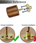 Installation guide for 2 Inch Wood Furniture Feet Set Of 4 With Pre Drilled M8 Bolts Not Adjustable Short Solid Hardwood Replacement Legs.