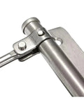 Close-up of adjustable door closer aluminum alloy heavy duty automatic spring with soft close for high use interior and office doors.