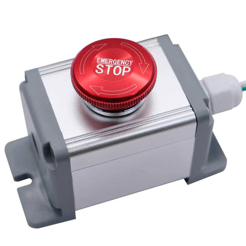 Go-To Heavy Duty Stainless Steel 22mm Latching Emergency Stop Push Button Switch IP65 Waterproof base view