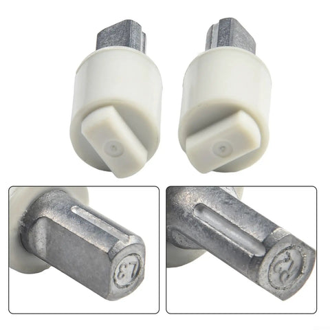 Two Pack Hydraulic Soft Close Toilet Seat Hinges Replacement Damper Kit featuring silent rotary dampers, durable zinc and polymer.
