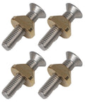 Heavy Duty Hydrofoil Wing Screw Kit And Foil Board Fixings For Surfing, Metal Mounting Hardware That Locks In Your Hydrofoil, four screws