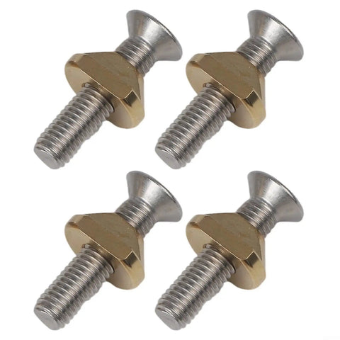 Heavy Duty Hydrofoil Wing Screw Kit And Foil Board Fixings For Surfing, Metal Mounting Hardware That Locks In Your Hydrofoil, four screws