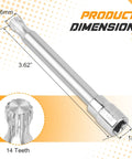 Dual Clutch Transmission Reset Tool For Ford Focus DPS6 6DCT250 DSG Unlatch Kit with 6mm 14-Spline Socket, dimensions shown