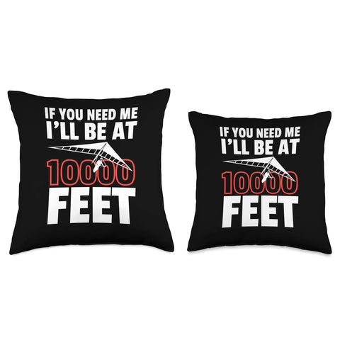Funny Hang Glider Art Throw Pillow For Men And Women Perfect Hang Gliding Gift Idea For Athletes Fans Of Flight