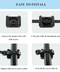 Six Inch Nylon Cable Ties With Saddle Mounts Base Kit And Screws for Baseboard Wall Or Desk Organization installation guide