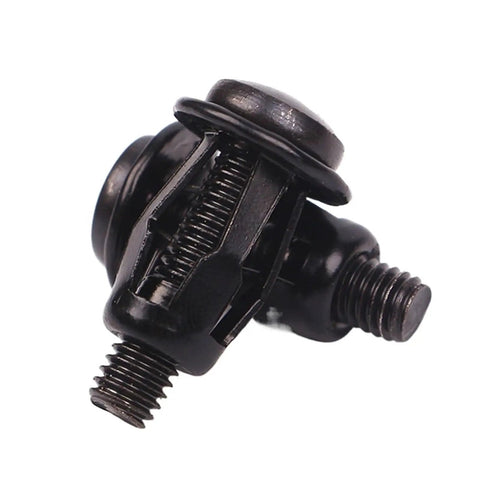 Expansion Petal Rivet Nut Kit M4 M5 M6 For Hollow Wall Mounts And License Plates Durable Carbon Steel Zinc Plated Fasteners For Indoor Outdoor Use Ideal For Auto Motorcycle And RV Body Mounting, black zinc-plated rivet nut close-up