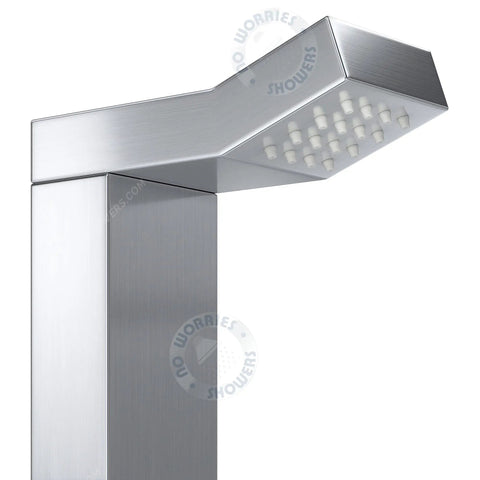 Marine Grade 316 Stainless Outdoor Shower Panel That Will Not Rust Built For Pools Backyards Beach Houses And Resorts Hot And Cold Water Connections Wall Mount Or Freestanding Installations UPC Registered