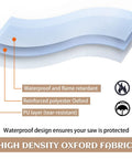 Dust Collection Hood With Light For Miter Saws, waterproof flame-retardant reinforced Oxford fabric layers detail