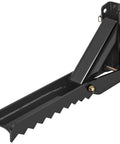 32 Inch Backhoe Thumb Durable Half Inch Steel Plate Excavator Claw Attachment for Tractors and Heavy Equipment, black side view.