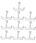 Flow Control Tubing Clamps Pack Of 10, Spring Water Stop Clips displayed in a grid pattern, metal mini lab clamps for experiments