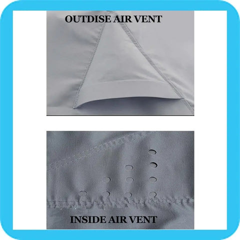 Heavy-Duty Boat Cover for V17 Cool 2002 Model air vent details, 600 Denier Breathable Urethane-Coated Marine Canvas