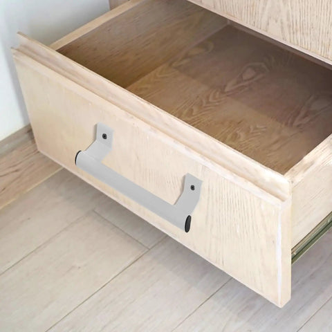 Wooden drawer with Aluminum Alloy Sliding Barn Door Handles With Comfortable Grip Grab And Go For Homes And Offices