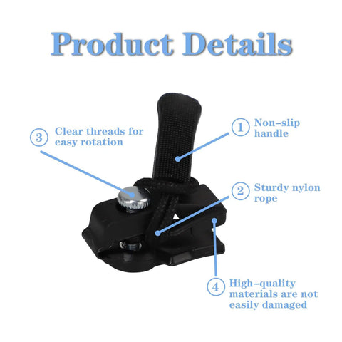 Close-up view of a non-slip handle with nylon rope from the 30 Piece Zipper Repair Kit Universal Zipper Fixer Set With Plastic Detachable Pulls.