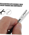 Close-up of alligator clip from Six Piece Soldering Arm Set With Flexible Clamp Holder For Welding Clamps And Magnifying Glass Lamps