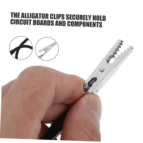 Close-up of alligator clip from Six Piece Soldering Arm Set With Flexible Clamp Holder For Welding Clamps And Magnifying Glass Lamps