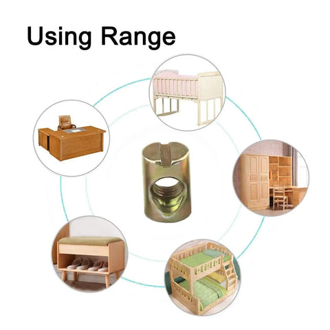 Furniture Barrel Nuts And Hammer Nuts Kit For DIY Woodworking, M4-M8 Screws, usage examples for furniture assembly