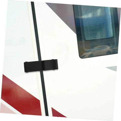 Two Piece Flexible Draw Latch For Boat Compartments And Automotive Storage Cabinets Replacement Lock on white door