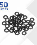 50 Pack Nitrile Rubber O Rings 6mm OD 3mm ID 1.5mm Wide Buna N Seals For Car Auto Plumbing Faucets Gas And Air Lines Waterproof Oil Resistant Replacement Gaskets, 50 pieces