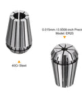 ER20 Spring Collet Chuck 4mm Clamping Diameter, 0.015mm Ultra Precision Tolerance, 40Cr Steel Construction, 2 Pcs