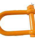 Heavy Duty Long Reach Shackle Three Quarters Inch, WLL Five Ton, Alloy Bolt Type Clevis D Ring Lifting Attachment, side view
