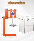 Universal Drill Press Guard Shield Built Tough For 2 To 4 Inch Column Drills Flip Safety Fence Accessory dimensions diagram