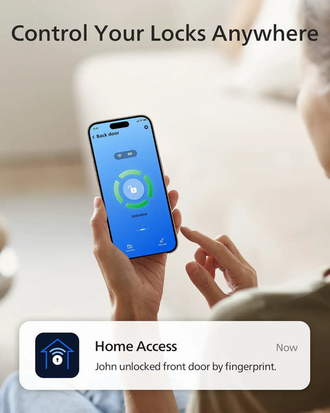 Seamless Wifi Deadbolt With Fingerprint Scanner And Remote App Control For Worry Free Security And No Sweat Keyless Entry Auto Lock That Lets You Kick Back While Your Home Stays Locked Tight