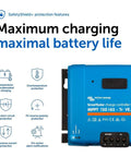 SmartSolar MPPT Tr VE 150V 85A Solar Charge Controller With Bluetooth, safety features, off-grid RV and marine power use