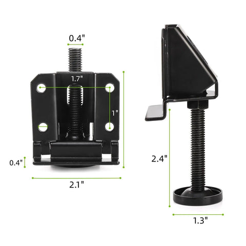 Mezchi 8 Pack Heavy Duty Adjustable Furniture Leveling Feet With Screws Lock Nuts And Wrench For Tables Cabinets Shelves And Workbenches Easy Install 0 To 2.4 Inches Height Range Ideal For Uneven Floors