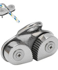 Stainless Steel Boat Cam Cleat For Rope 5 To 15mm With 3.34 Inch Fairlead Ring And Progressive Teeth, rugged sailing cleat.