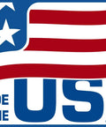USA flag with 'Made in the USA' text, representing Made In USA Paper Shooting Range Silhouette Targets 50 Sheets 17x25 Inch For Pistol Rifle BB Guns Airsoft Pellet Gun And Air Rifle Practice Great For Target Practice And Range Sessions