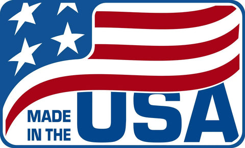 USA flag with 'Made in the USA' text, representing Made In USA Paper Shooting Range Silhouette Targets 50 Sheets 17x25 Inch For Pistol Rifle BB Guns Airsoft Pellet Gun And Air Rifle Practice Great For Target Practice And Range Sessions