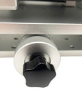 Close-up of adjustment knob on Built Tough Two Axis Moving Table For Laser Marking And Engraving Machine Portable XY Axis Workbench