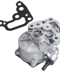 Front view of TUCAREST brake vacuum pump with aluminum housing and black gasket