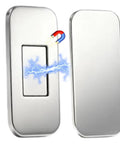 Get These Super Sleek 8Pcs Ultra Thin Magnetic Cabinet Door Catches For A No Drill Install that showcases silver stainless steel catches.