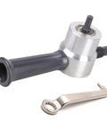 Heavy Duty Manual Metal Cutter Double Head Nibbler Drill Attachment for Tight Spaces showing a metal shear tool with handle and accessory.