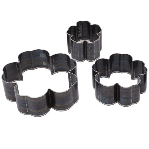 Blossom Flower Leather Cutter Set With Three Alloy Steel Punch Dies 1.2In 2In 2.8In For DIY Leather Craft