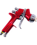 Top Tier Handheld Paint Sprayer With Heavy Duty Brass Tip For Car Detailing And Home Projects Delivers Frickin Smooth Coverage Lightweight Grip side view red design
